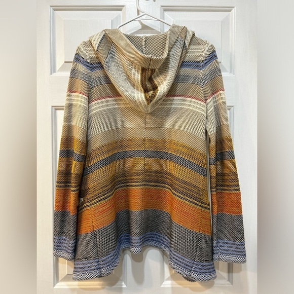 Anthropologie Sparrow Fiemme Hooded Cardigan Size S Textured Aztec Southwestern - Picture 2 of 9